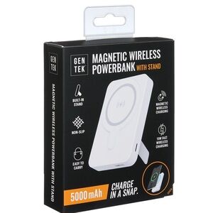 NWT GenTek Magnetic Wireless Powerbank with Stand